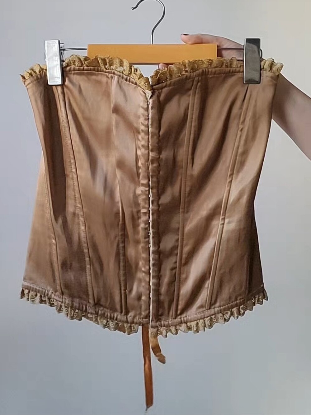 Y2K Corset Top In Caramel
